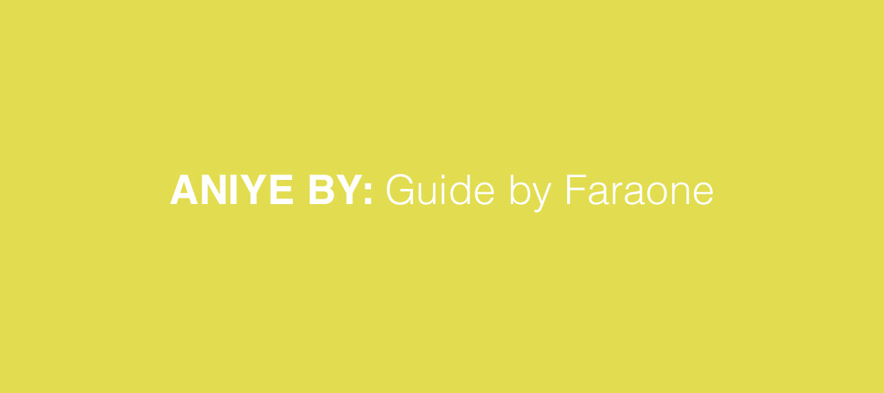 TREND GUIDE FARAONE: ANIYE BY