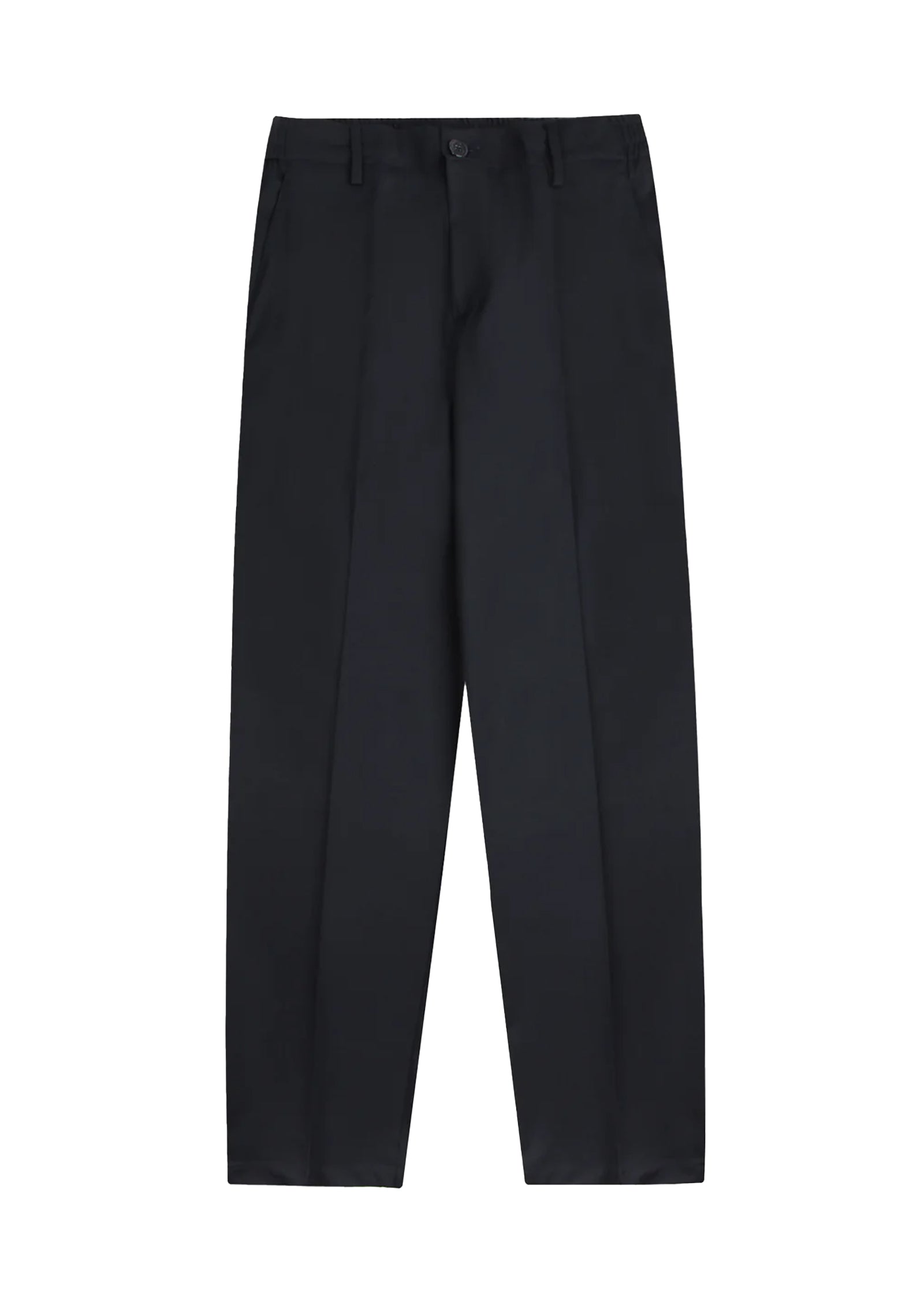 pantalone con elastico su fresco lana nero
