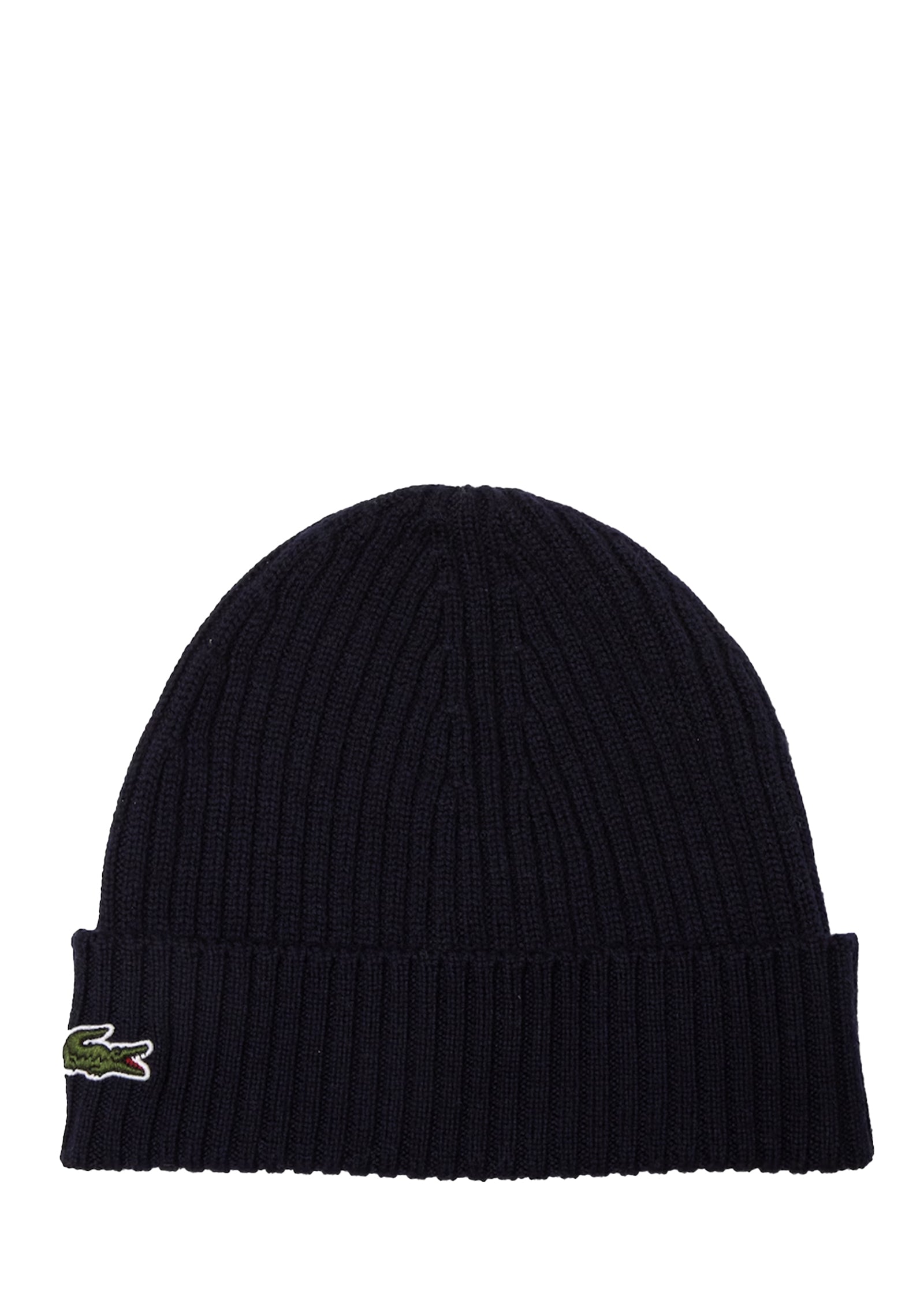 Berretto in lana a costine blu navy
