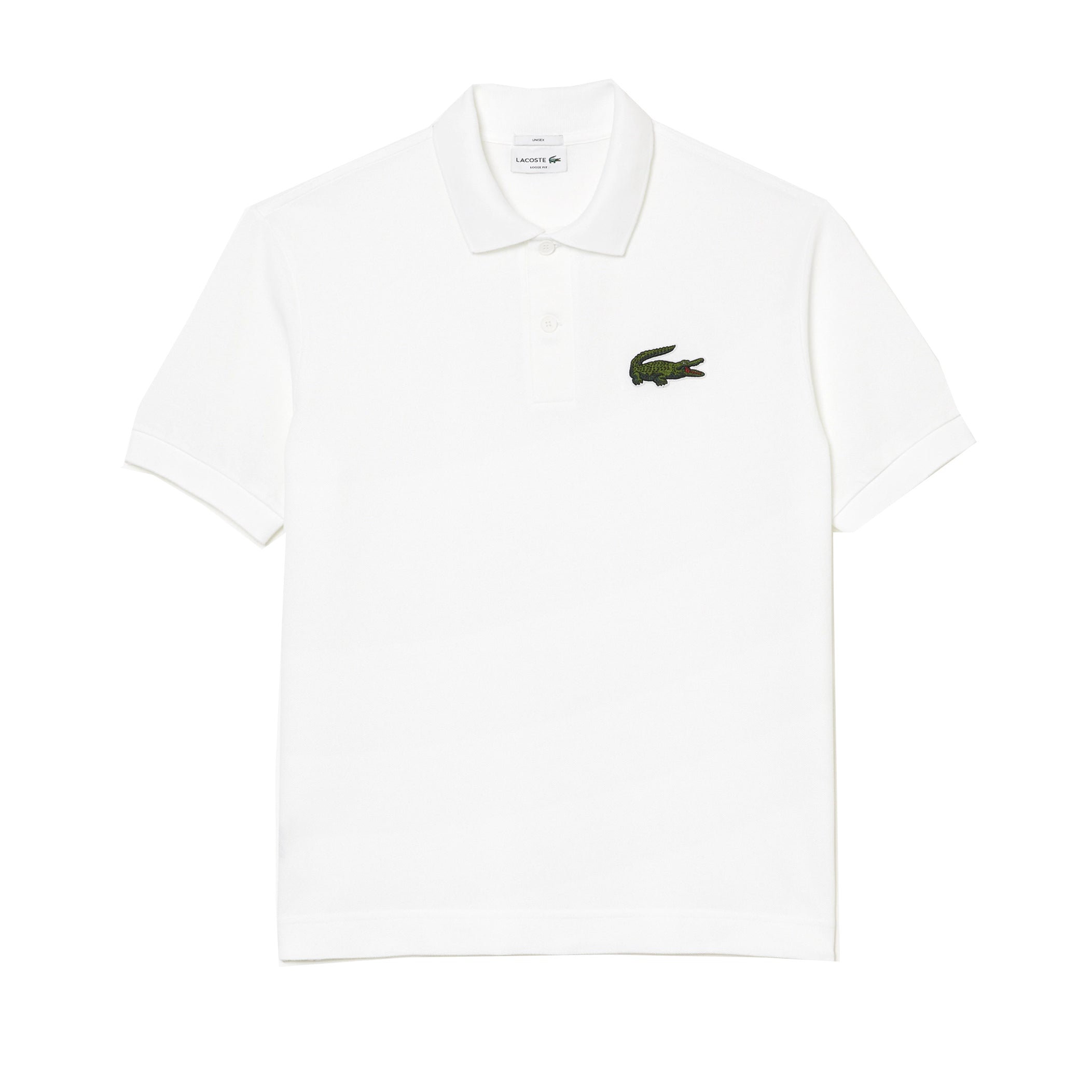 Polo manica corta con logo maxi bianco