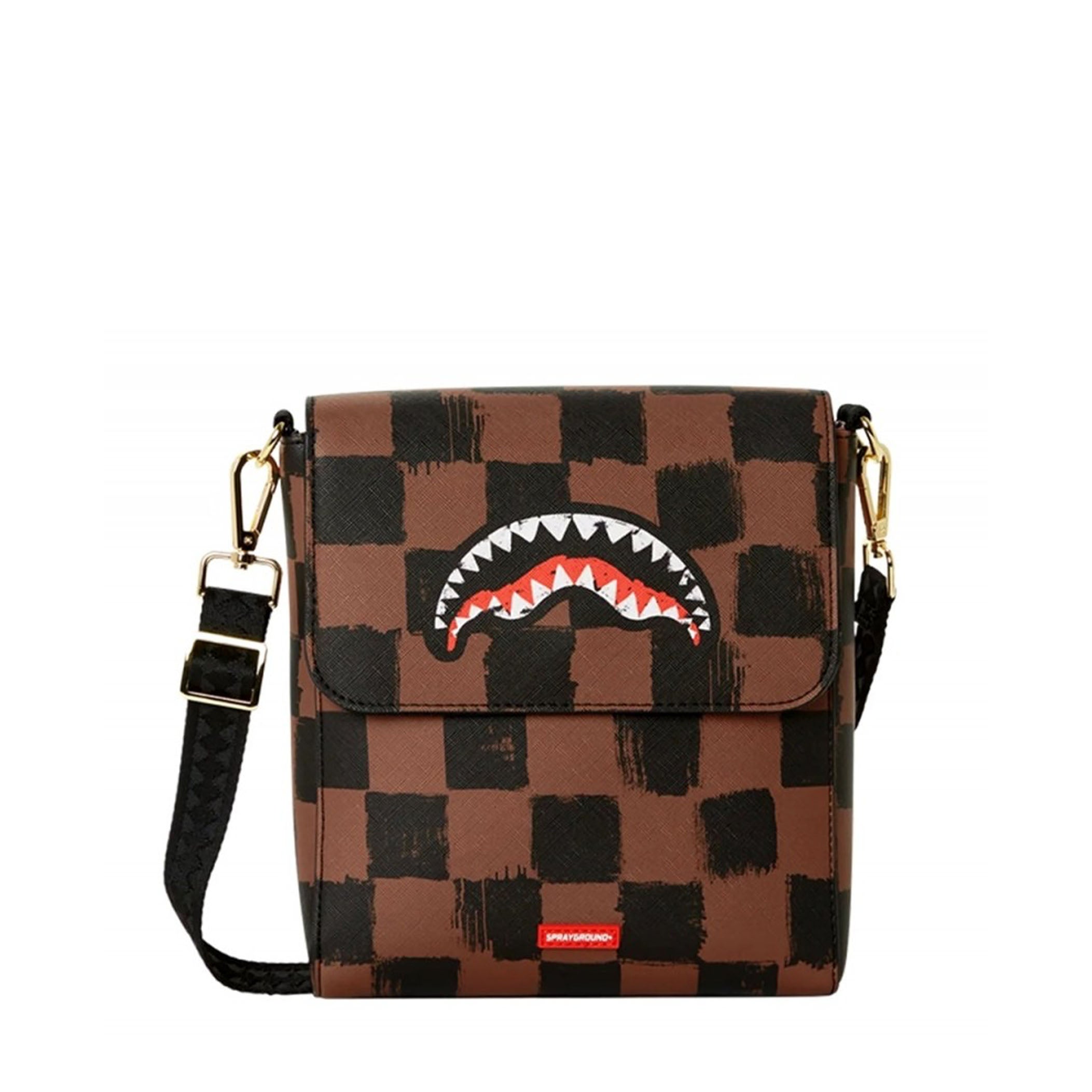 Sharks in paris painted messenger sling bag