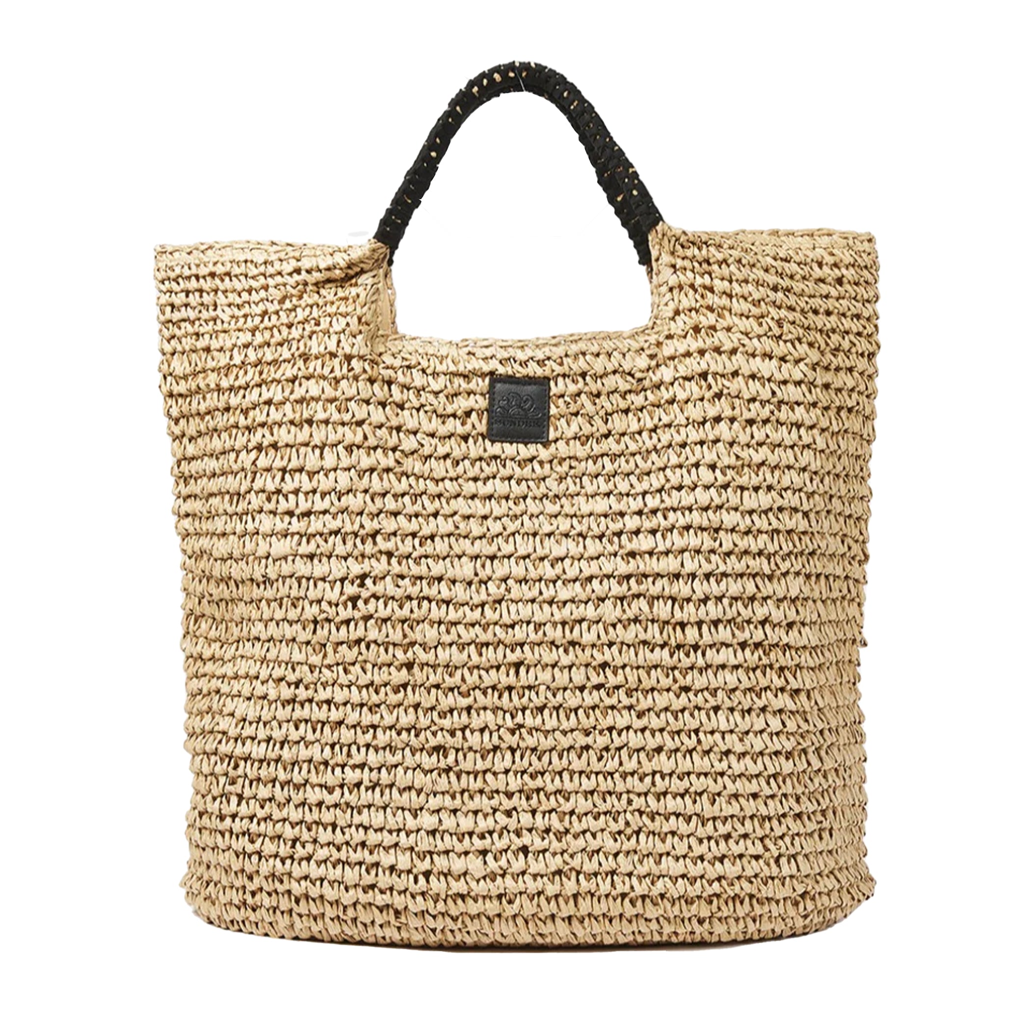 Borsa da mare in paper straw intrecciata