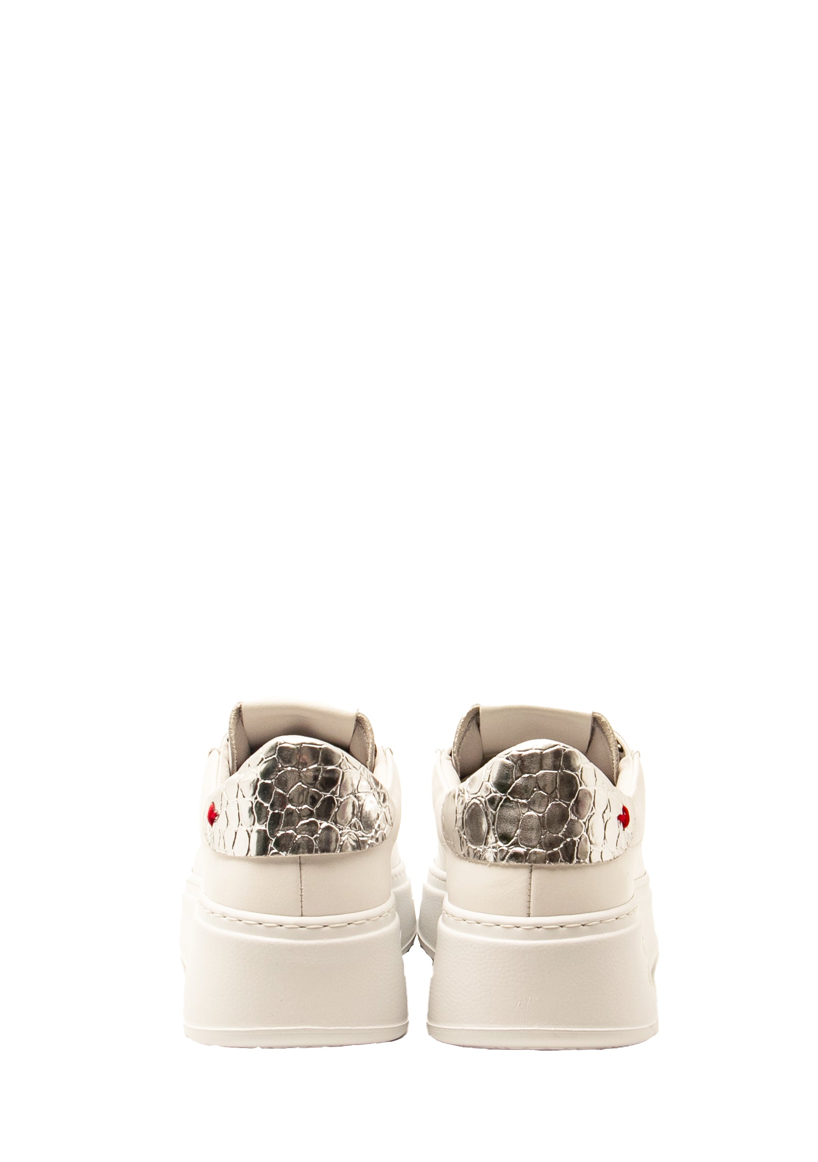 Sneakers PIA76 in bianco e argento