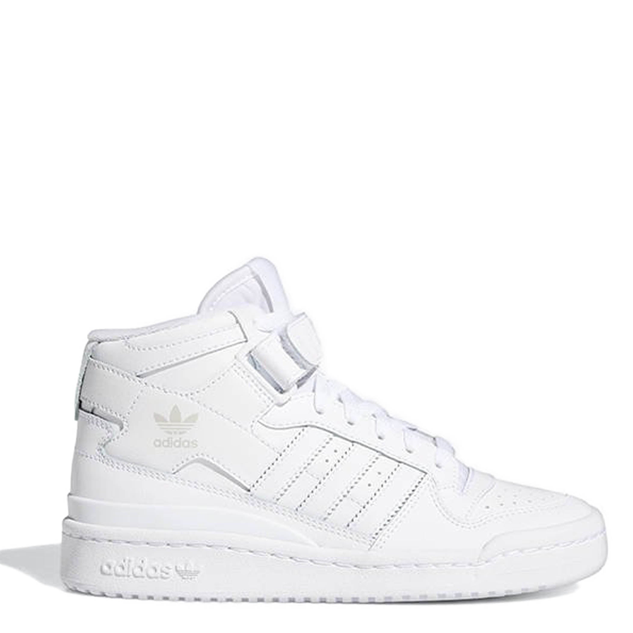 Forum mid white sneakers