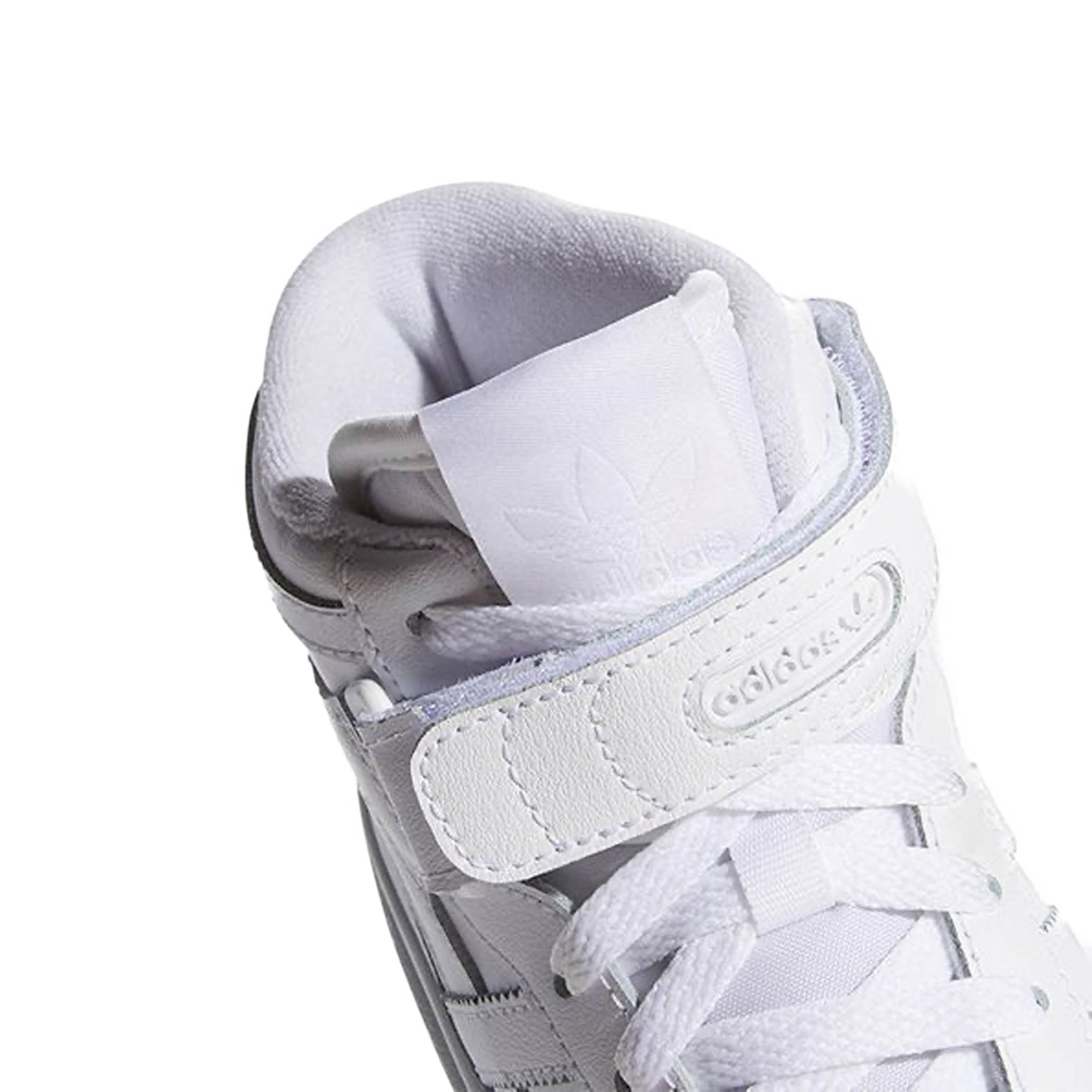 Forum mid white sneakers