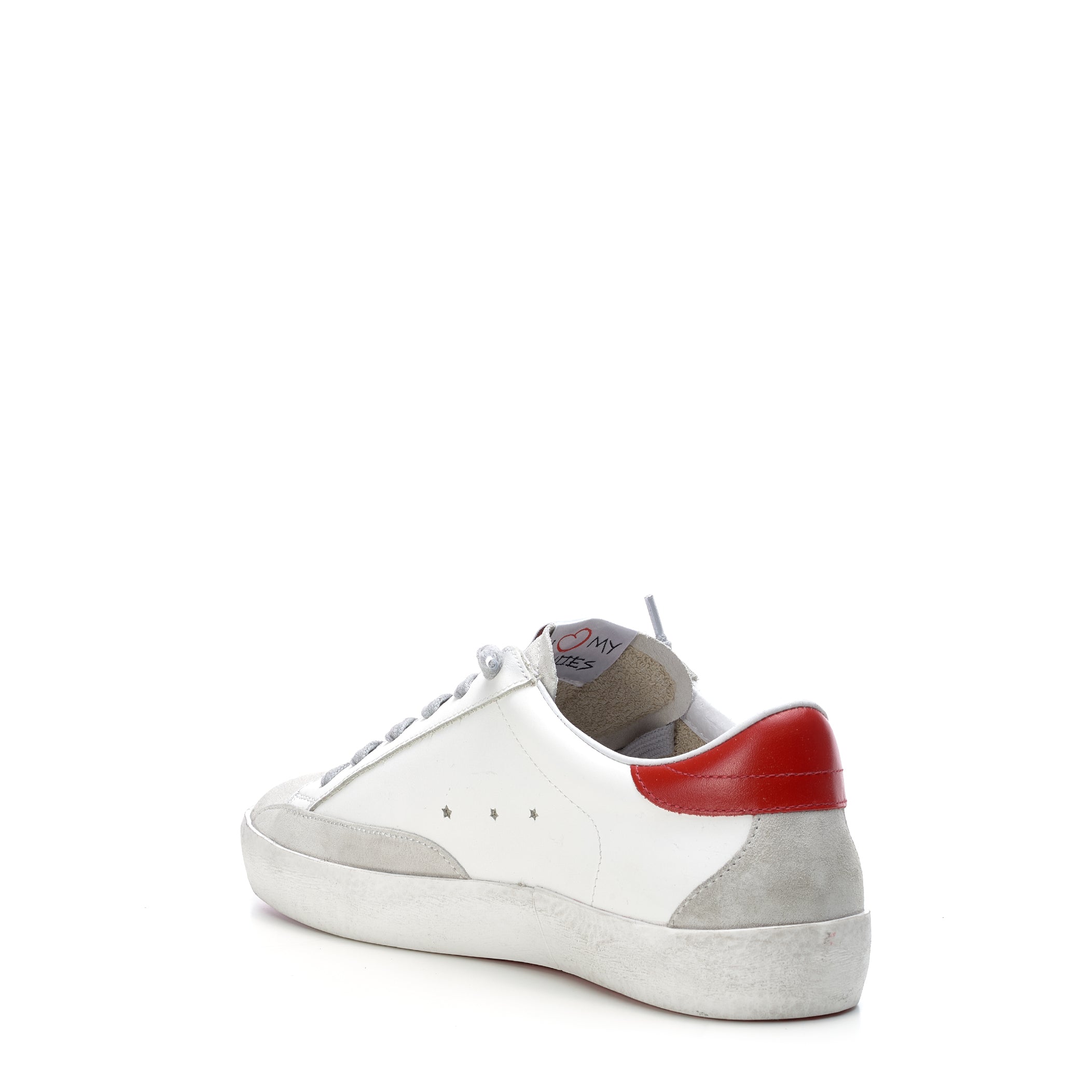 Sneakers bianca con logo rosso