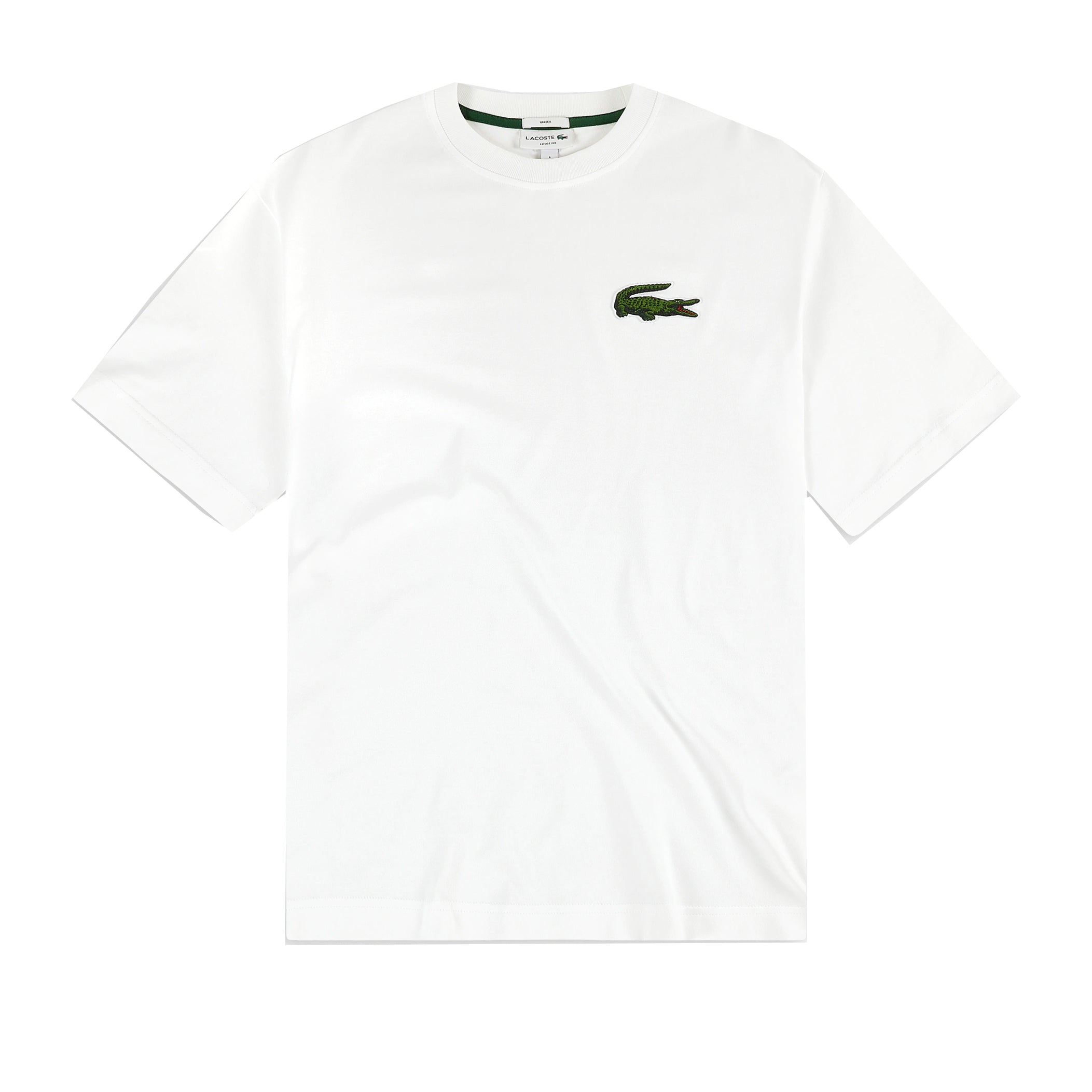 T shirt bianca on sale lacoste