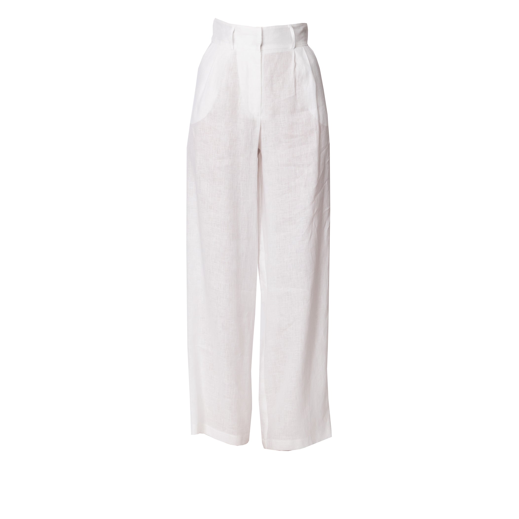 Pantalone Simona Corsellini lino bianco